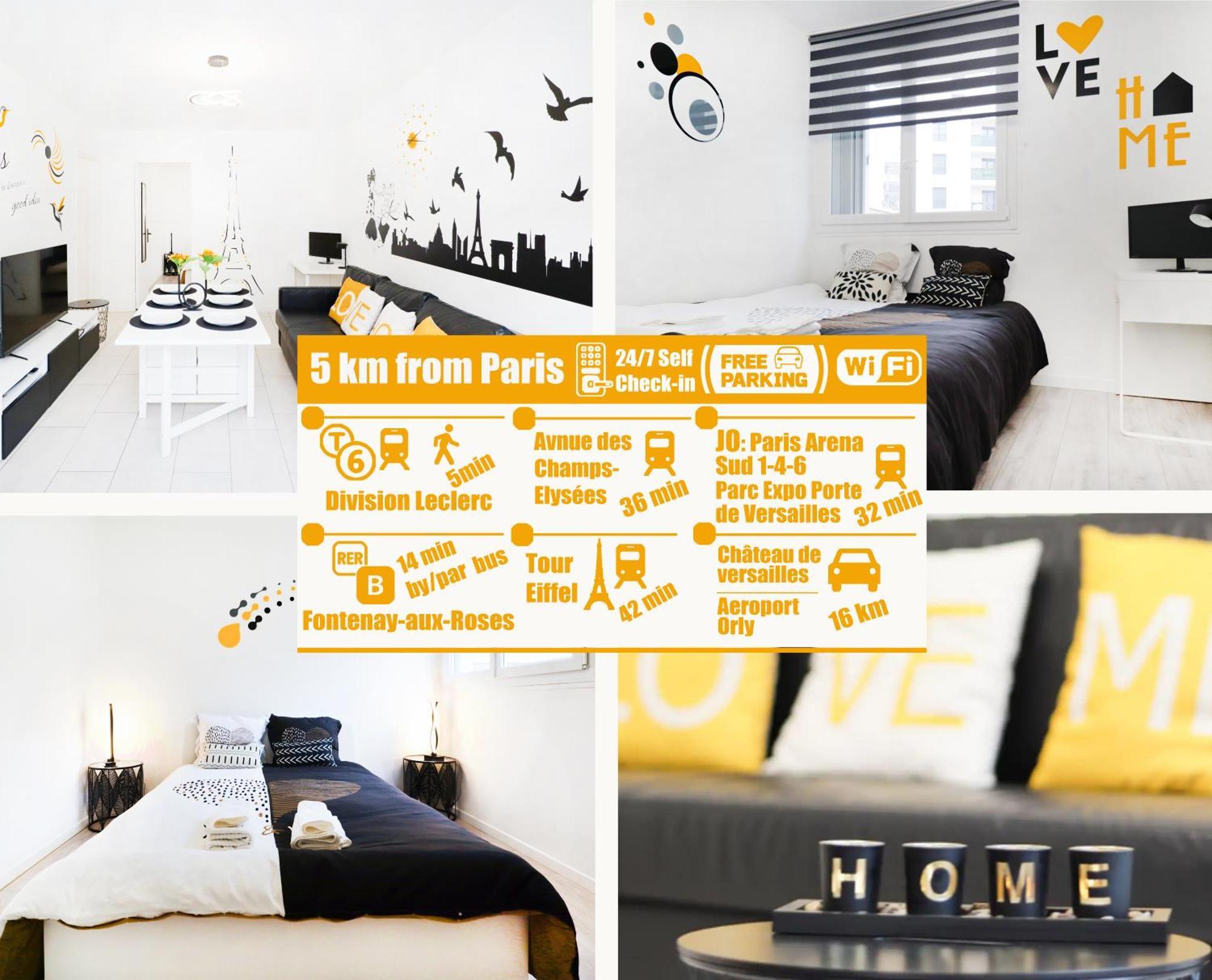 Appartamento Apt3P-55M2-Parkingfree-5Km From Paris Le Plessis-Robinson Esterno foto